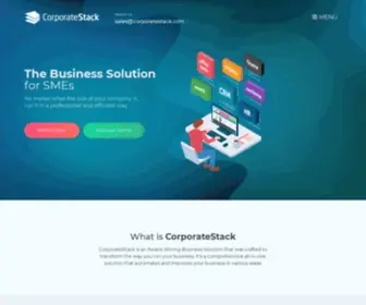 Corporatestack.com(CRM, HRMS, Finance, ERP, Asset Management) Screenshot