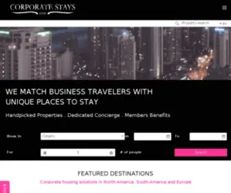 Corporatestays.com(Corporate Stays) Screenshot