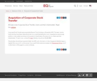 Corporatestock.com(Acquisition of Corporate Stock Transfer) Screenshot