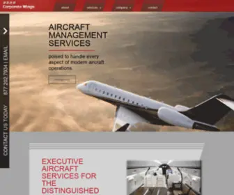 Corporatewings.com(Global Private Jet Aircraft Services) Screenshot