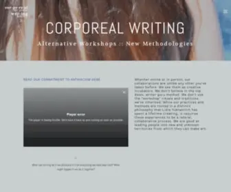Corporealwriting.com(Corporeal Writing) Screenshot