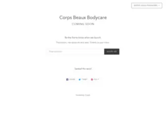 Corpsbeaux.com(Corps Beaux Bodycare) Screenshot