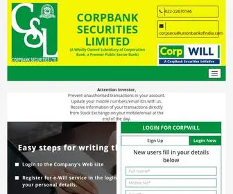 Corpsecu.com(CORPBANK SECURITIES LIMITED) Screenshot