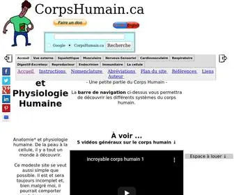 Corpshumain.ca(Le Corps Humain) Screenshot