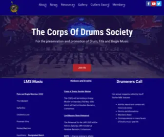 Corpsofdrums.com(Corps of Drums Society) Screenshot