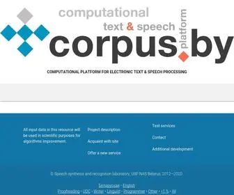 Corpus.by(Computational platform for electronic text & speech processing) Screenshot