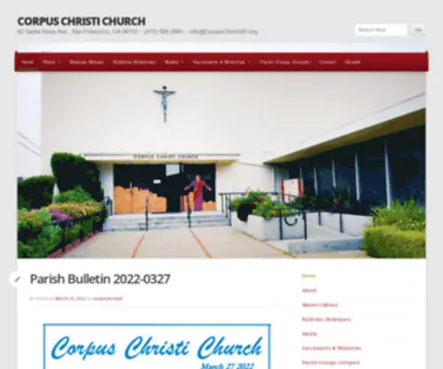 Corpuschristisf.org(Corpus Christi Church) Screenshot