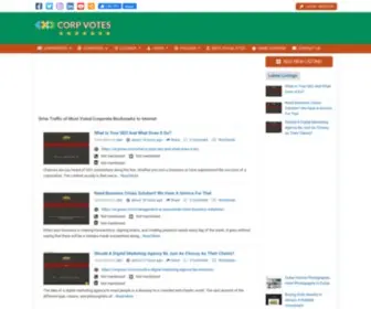 CorpVotes.com(Drive Traffic of Most Voted Corporate Bookmarks to Internet) Screenshot