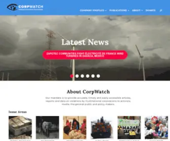 Corpwatch.org(About CorpWatch) Screenshot