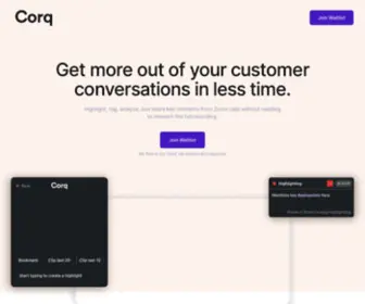 Corq.io(Unlock the voice of the customer) Screenshot