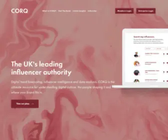 Corq.studio(Homepage) Screenshot