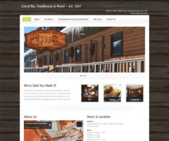 Corralbar.com(Adventures and Dining in Big Sky) Screenshot