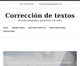 Correcciondetextos.pe(Corrección de textos) Screenshot