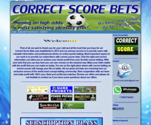 Correct-Score-Bets.com Screenshot