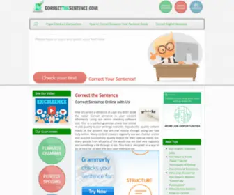 Correctthesentence.com(Correct the Sentence Online) Screenshot