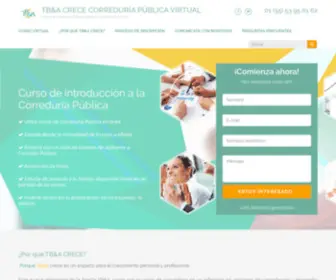 Correduriapublicavirtual.com(TB&A CRECE CORREDURÍA PÚBLICA VIRTUAL) Screenshot