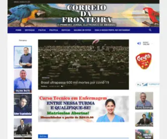 Correiodafronteira.com.br(= Correio da Fronteira =) Screenshot