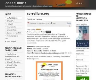 Correlibre.org(Software Libre Correlibre.org orfeogpl) Screenshot