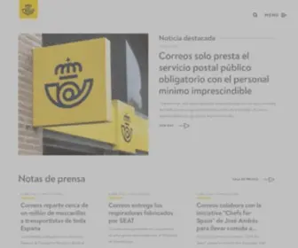 Correos.com(Página principal) Screenshot