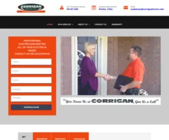 Corriganelectric.com(Corrigan Electric Co) Screenshot