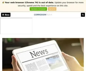 Corrosionpedia.com(The Online Hub for Corrosion Professionals) Screenshot