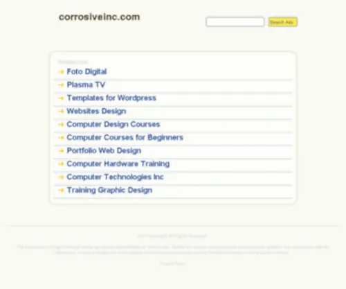 Corrosiveinc.com(Corrosiveinc) Screenshot