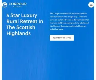 Corrourlodge.com(Luxury Unique Accommodation In The Scottish Highlands) Screenshot