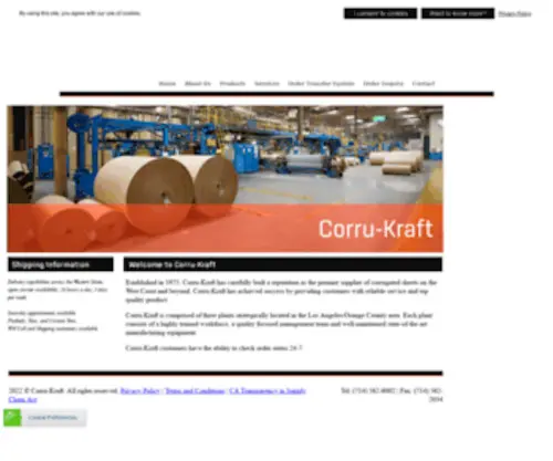Corru-Kraft.com(Regular Slotted Containers) Screenshot