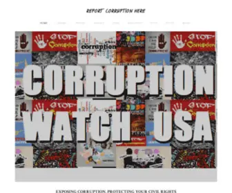 Corruptionwatchusa.com(REPORT CORRUPTION HERE) Screenshot