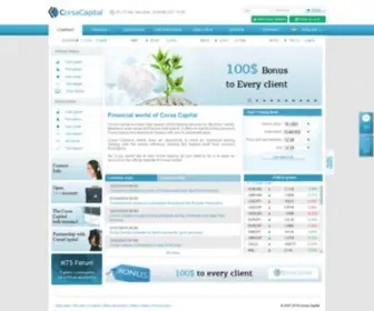 Corsaforex.com(Forex broker Corsa Capital) Screenshot