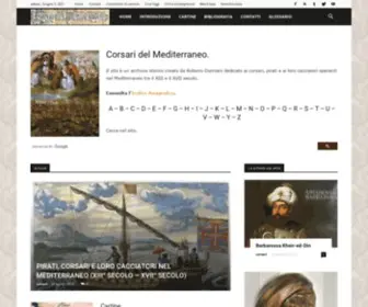 Corsaridelmediterraneo.it(Dizionario anagrafico dei Corsari del Mediterraneo) Screenshot