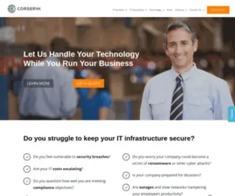 Corserva.com(Managed IT Services and IT Support in Connecticut & Orlando) Screenshot