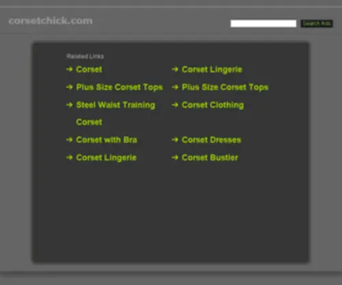 Corsetchick.com(Corset tops) Screenshot