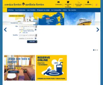 Corsica-Ferries.es(Transporte marítimo en Córcega ) Screenshot