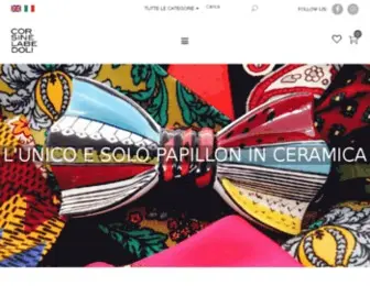 Corsinelabedoli.com(Cor Sine Labe Doli è un brand impostosi nel mercato del fashion con accesori in ceramica) Screenshot