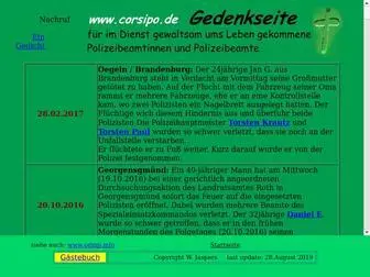 Corsipo.de(Im Dienst gewaltsam ums Leben gekommene Polizeibeamte) Screenshot