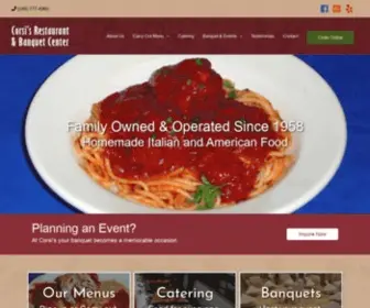 Corsisbanquethalls.net(Corsi's Restaurant & Banquet Halls) Screenshot