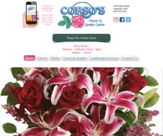Corsos.com(Corso's l Florist l Greenhouse l Landscape l Sandusky l Ohio) Screenshot