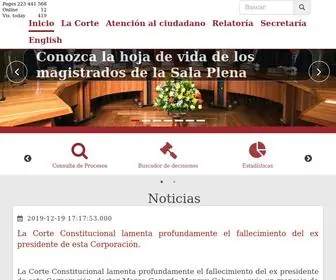 Corteconstitucional.gov.co(Corte Constitucional de Colombia) Screenshot