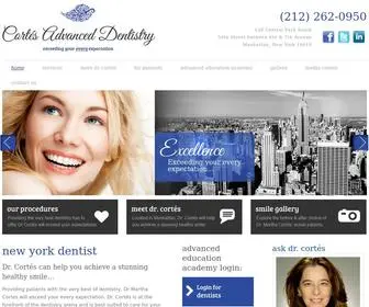 Cortesadvanceddentistry.com(New York Dentist) Screenshot