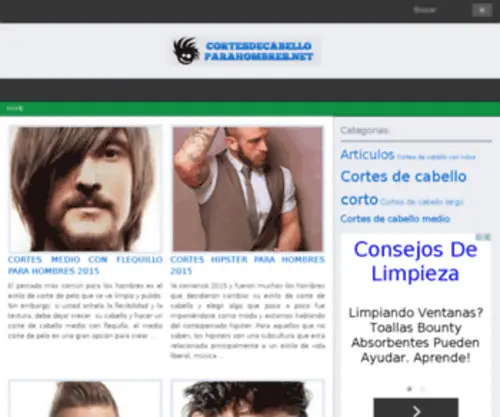 Cortesdecabelloparahombres.net(Cortes de cabello para HOMBRES 2014) Screenshot