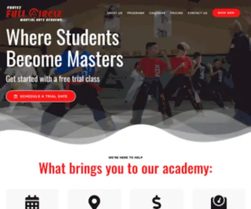 Cortezmartialarts.com(Cortez martial Arts Full Circle) Screenshot