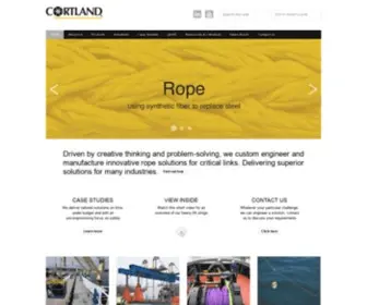 Cortlandcompany.com(Custom synthetic fiber ropes) Screenshot