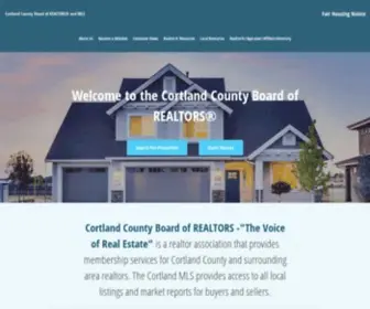 Cortlandmls.com(Cortland County Board of REALTORS® and MLS) Screenshot