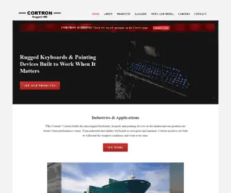 Cortroninc.com(Rugged Keyboards for military) Screenshot