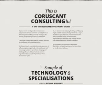 Coruscantconsulting.co.uk(Coruscant Consulting Ltd) Screenshot
