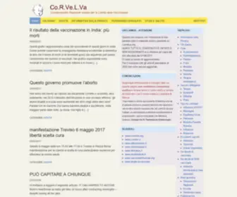 Corvelva.org(Dagli un bacino anziché un vaccino) Screenshot
