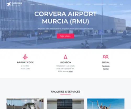 Corveraairporttravel.com(Region de Murcia International Airport) Screenshot