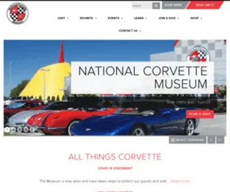 Corvettemuseum.org(Home of America's Sports Car) Screenshot