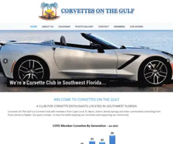 Corvettesonthegulf.com(Corvettes on the Gulf) Screenshot